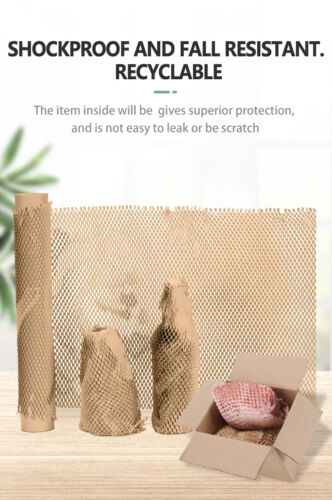 30CM/38CM/50CM*250M Packaging Wrapping Paper Kraft Cushion Honeycomb Paper Roll - Picture 5 of 17