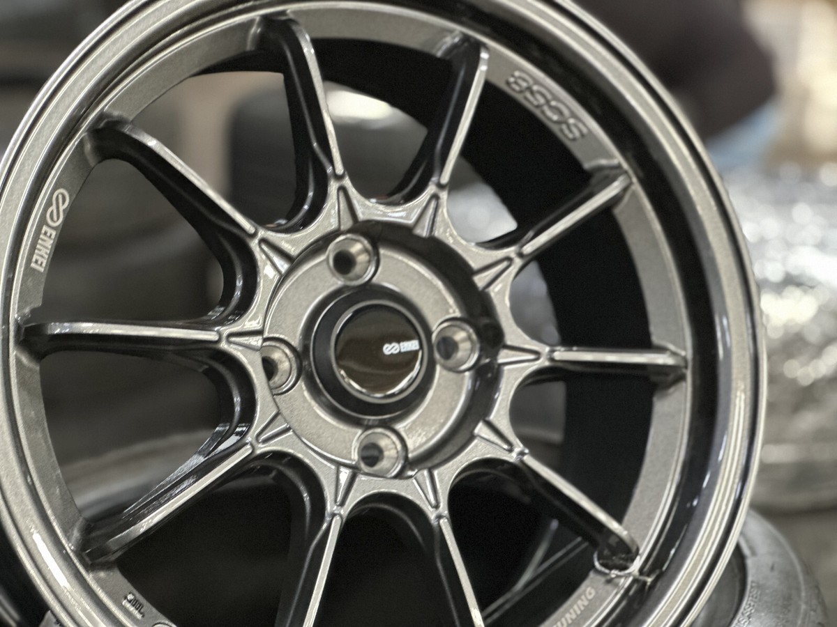 ENKEI EP-01 5.5J-15＋41 100 4H 2本セット② 中古ホイール4本セット】社外 ENKEI EP01 IB-CONCEPT 5.5J-15 +41 100