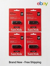 X4 NEW SANDISK CRUZER GLIDE USB 2.0 FLASH DRIVE 128GB 27D