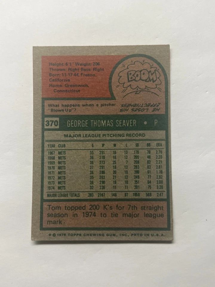1975 Topps New York Mets Lot With Seaver Staub Kooseman Cranepool Jones McGraw - Image 2 of 4