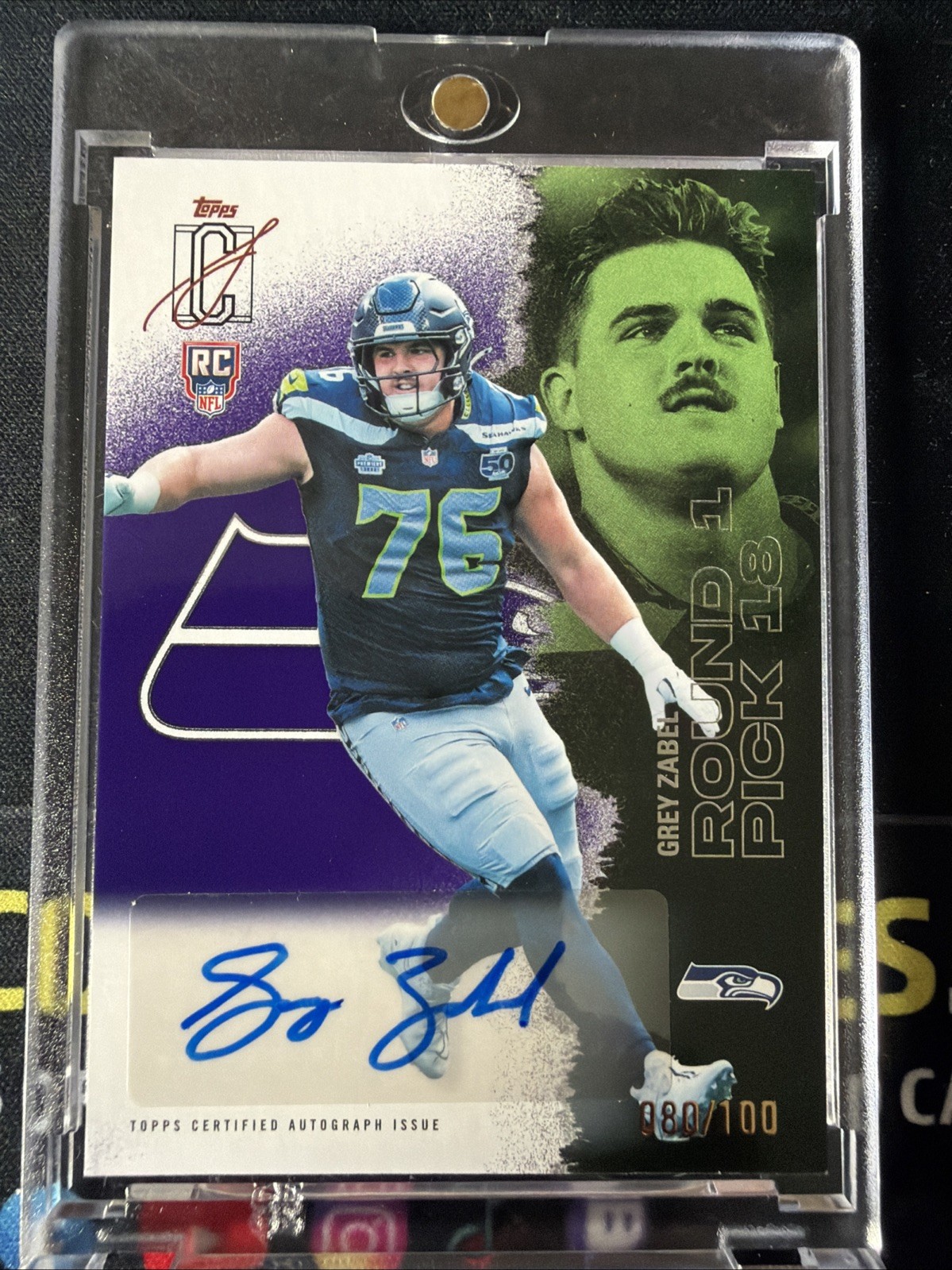 Grey Zabel Topps Signature Class Autographs #223 Purple