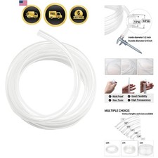 Clear Vinyl Tubing 1/2" ID  5/8" OD -10 Ft 60PSI,Flexible Lightweight Plasti...