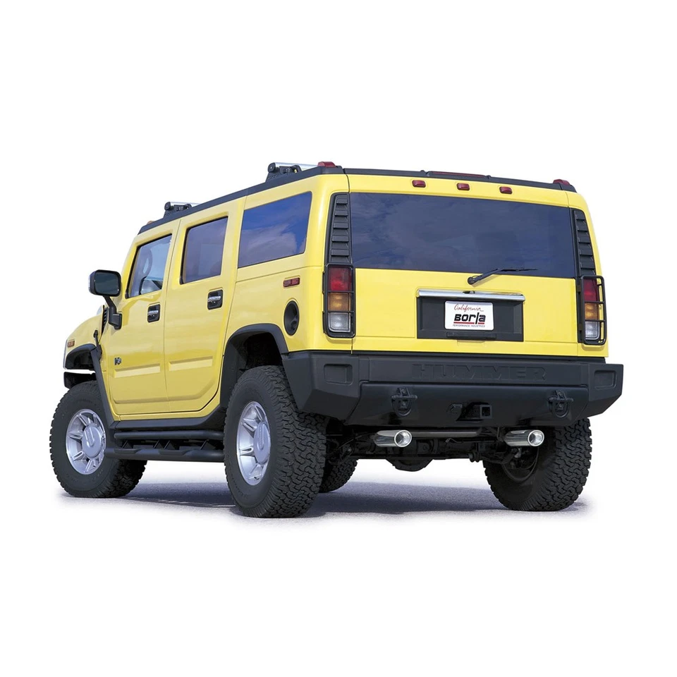 Escape trasero de acero inoxidable Borla 140037 Cat para Hummer H2 SUV SUT 2003-2006 6,0 L V8 Foto 2 de 4