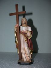 Passions Jesus Christus 20cm Kopfhöhe Holzfigur, Holzschnitzerei, Südtirol,