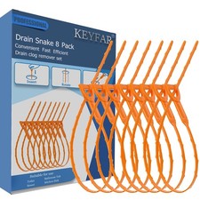 8 Pack 25inch Drain Snake Clog Remover, Drain Hair Remover, Sink Snake Drain ...