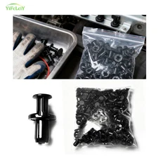 130Pcs For Accord Bumper Clip 10mm Hood Fender Push Rivets Retainer Fasteners