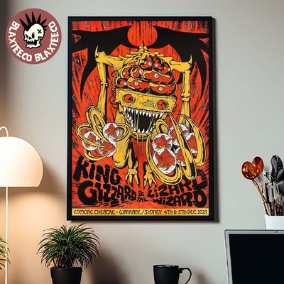 King Gizzard And The Lizard Wizard Warrane Sydney 2025 Event Poster For Australi