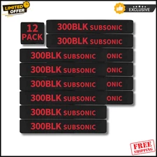 12-Pack Miaozhun .300 Blackout Marking Bands – Subsonic Mag ID (Black/Red)