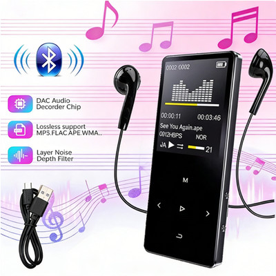 MP4/MP3 Player Unterstützt 128GB FM Radio Recorder Sport Musik Player Bluetooth