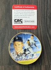 Whitey Ford Autographed Gartlan Small Plate (Cas. Certified)