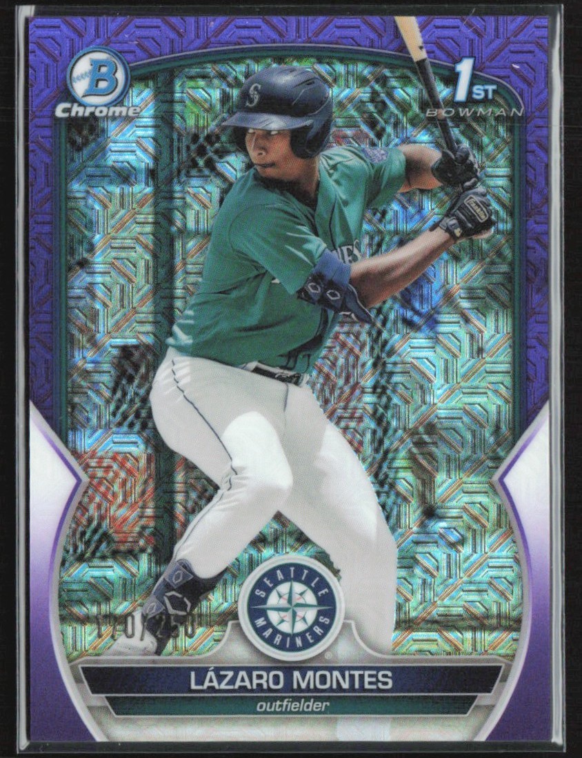 Lazaro Montes 2023 Bowman Chrome Mega Box Mojo Purple /250 #BCP-58 Seattle
