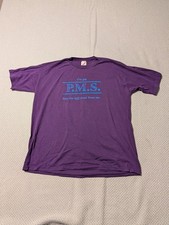 Vintage I've Got PMS Purple Shirt Size XL Sarcastic Funny 80s 90s USA made