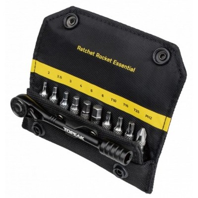 Topeak Ratsche Rocket Essential - Ultrakompaktes Werkzeugset (10 Bits) inkl. Koffer