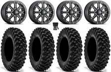 ITP Inertia Bdlk 14" Wheels Bk +40mm 34"Warrior XT Sticky Tires Pioneer 1K/Talon