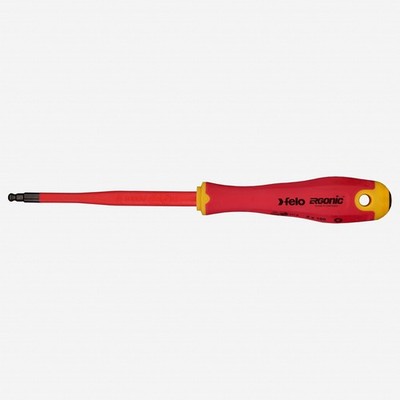 Felo Ergonic VDE E-slim Insulated 3 mm Ball-head Hex Screwdriver, 100 mm