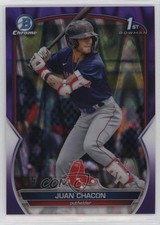 2023 Bowman Chrome Prospects Purple RayWave Refractor 165/250 Juan Chacon 0q4s