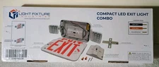 Exit Business Sign New In Box Red Letters with Battery Backup Exit Sign