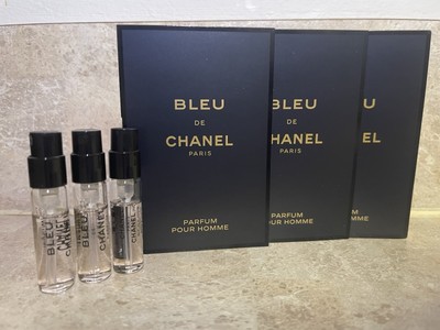 Bleu De Chanel Parfum/ Spray Sample 3 Pcs/1.5fl-0.05 fl oz