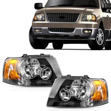 For 2003-2006 Ford Expedition Leftright Headlights Assembly Black Housing