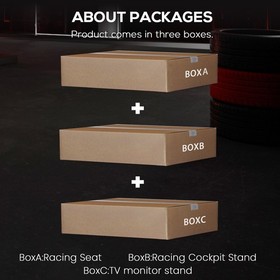 Supllueer Racing Simulator Cockpit With Red Seat & TV Stand Fit Logitech G920