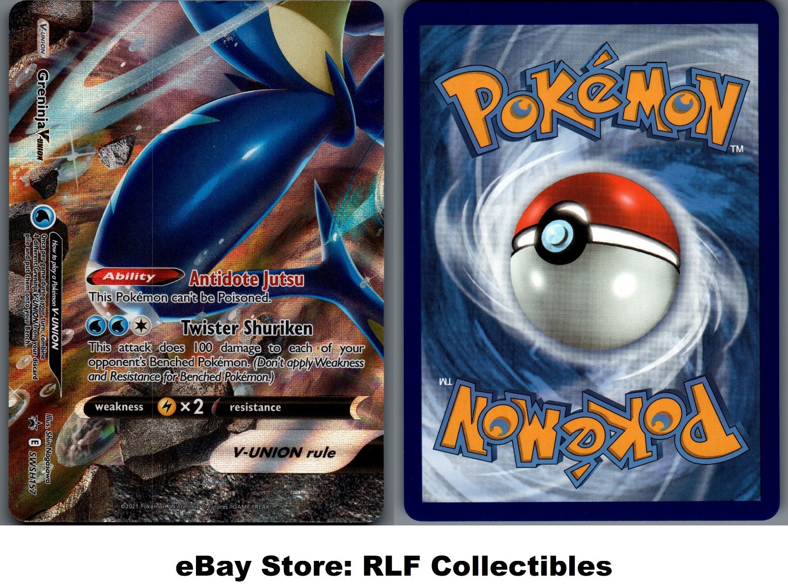 2019 Pokemon, SWSH Promos, #SWSH157 Greninja V-UNION, Black Star Promo