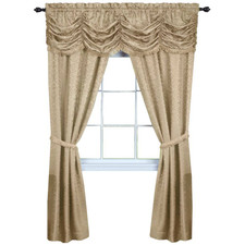 Panache 55 In. W X 84 In. L Polyester Light Filtering 5 Piece Window Curtain Set