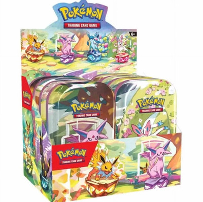 Prismatic Evolutions Mini Tin Display Case (In hand Sealed Ready To Ship!)