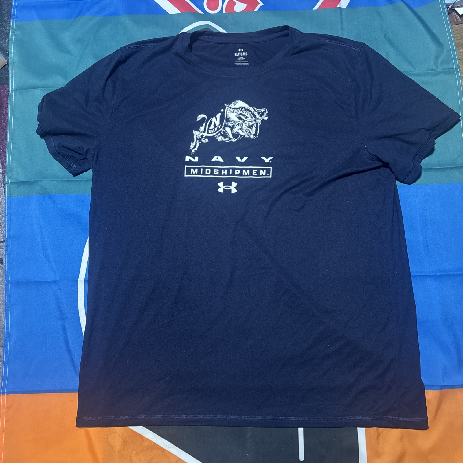 NWOT Men’s XL Navy Midshipmen Under Armor Navy Blue Soft Tee