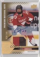 2022 Team Canada Juniors Premium Signatures 26/199 Erin Ambrose Patch Auto 1e05