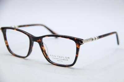 NEW ANN TAYLOR ATP018 C02 HAVANA SILVER AUTHENTIC FRAMES EYEGLASSES 50-17