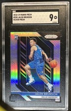 2018-19 Panini Prizm Jalen Brunson Prizm Silver Rookie RC #250 Mavericks SGC 9