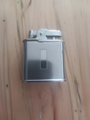Vintage Ronson Whirlwind Pocket Lighter Chrome Wood Finish