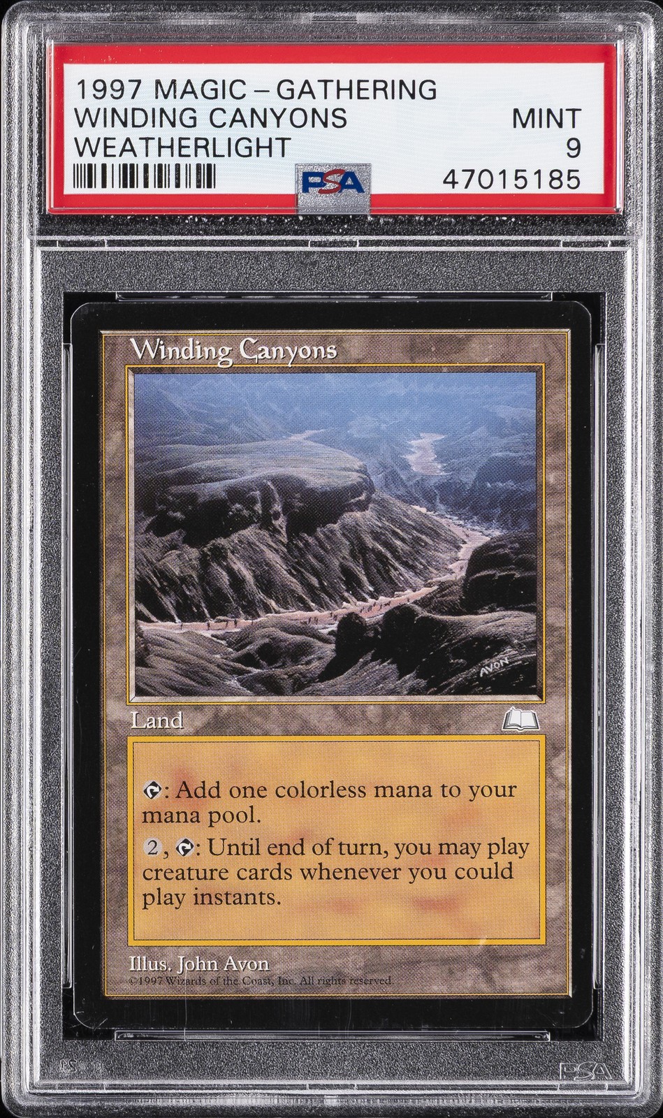 1997 MTG WEATHERLIGHT WINDING CANYONS PSA 9