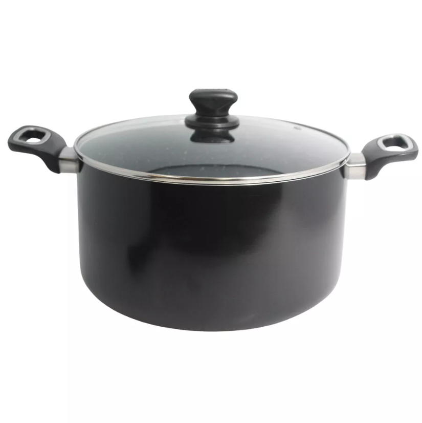 IMUSA 10-Quart Black Ceramic Bistro Stock Pot