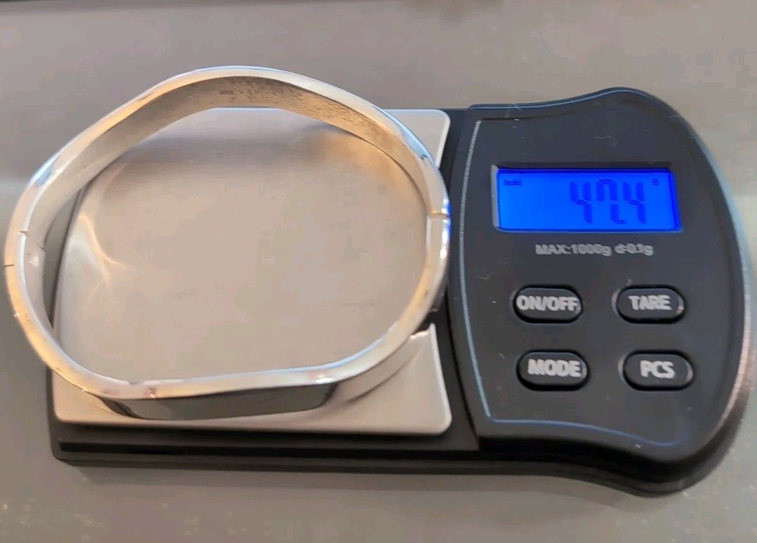 Beautiful and Solid Sterling Silver 925 Wave Hing… - image 5