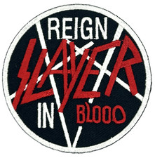 Slayer Reign in Blood Trash Metal Music Band Embroidered Iron on Patch Applique