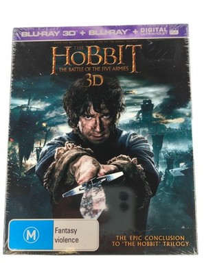 The Hobbit The Battle of the Five Armies | 3d + 2D Blu-ray + Uv New Sealed