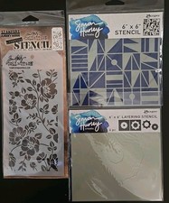 Stampers Anonymous Tim Holtz Layering Stencil Floral  2 Xtra Ranger Stencils 