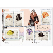 FRANCE FEUILLET N°F5277 "MODE CHAPEAUX" TIMBRES NEUFS** ANNÉE 2018