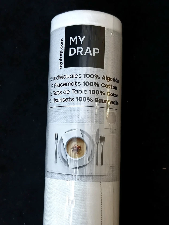 (144) Manteles individuales My Drap 100 % algodón 13x19 crema - Nuevo costo $396 Foto 3 de 4
