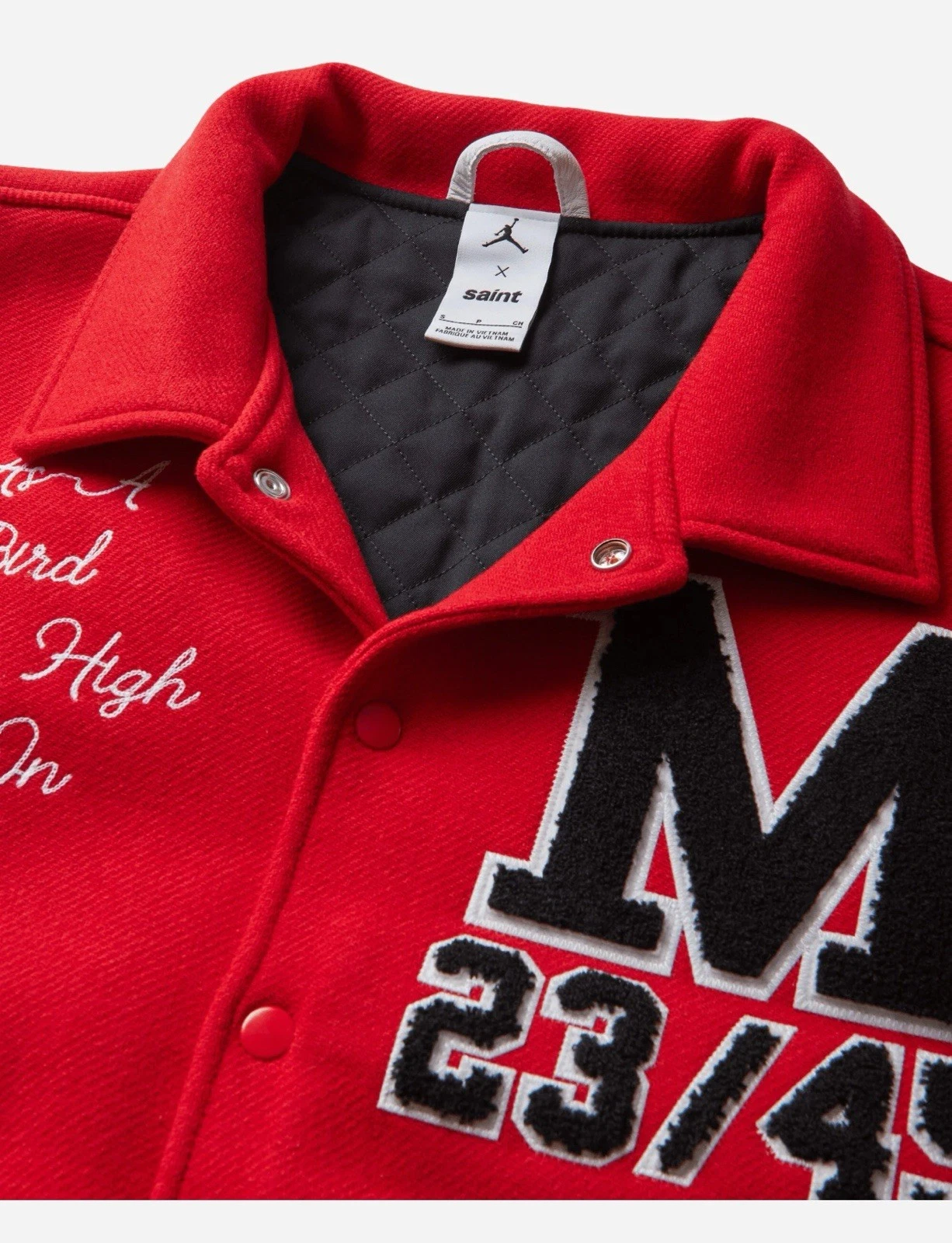 Limited Edition High Demand - Jordan X Saint Mx6 Collab Varsity Bomber Jacket image 3