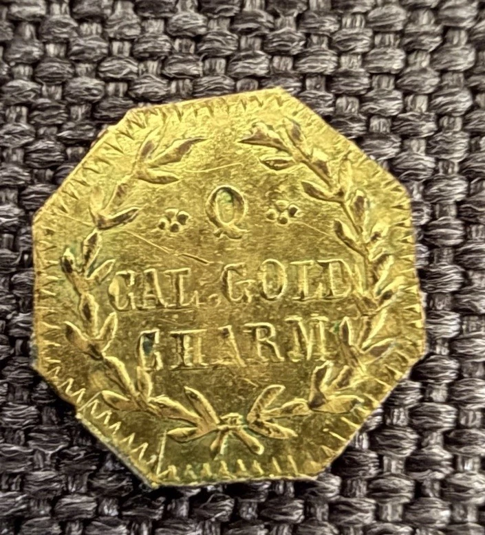 1883 CALIFORNIA GOLD CHARM MINER WITH PICK "Q" - Image 2 of 4