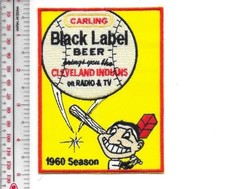Beer Baseball Cleveland Indians &amp; Carling Black Label Beer 1960 AL Pro NO TARIFF