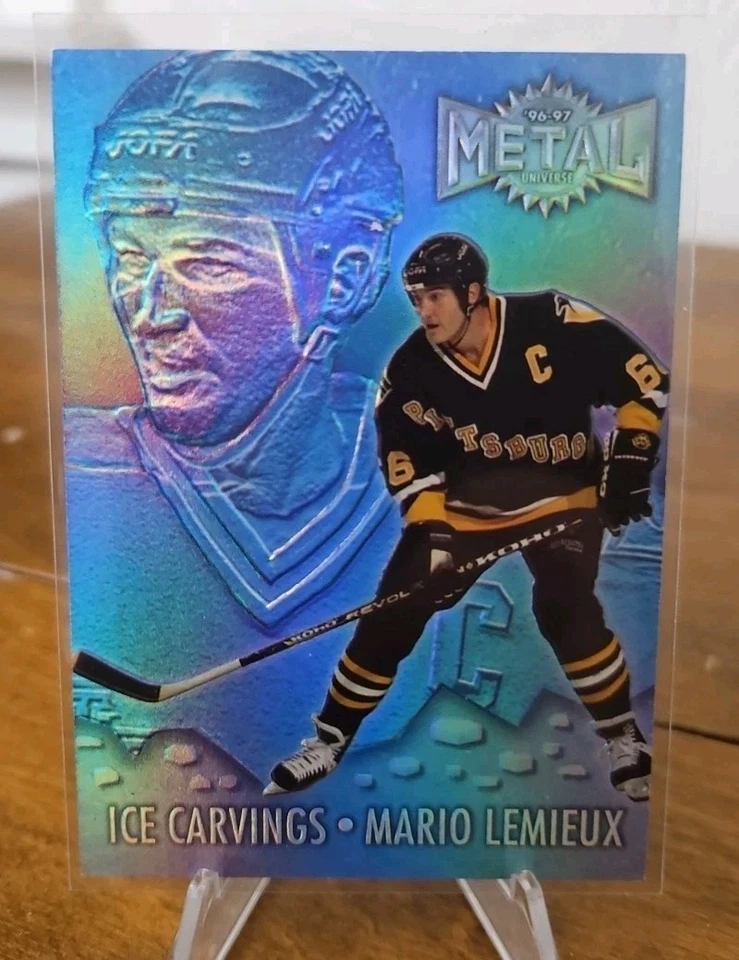 1997 Fleer/Skybox Metal Universe Ice Carvings Super Power Mario Lemieux 96’-97’ - Image 2 of 4