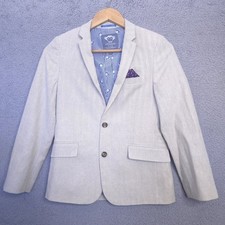 Appaman Fine Tailoring Boys Size 12 Beige Linen Blazer  Pant Suit Wedding Party