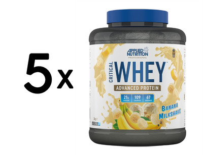 5 x Applied Nutrition Critical Whey, Banana Milkshake - 2000g (30,00 EUR/kg)