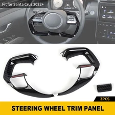 Carbon Steering Wheel Bezel Trim Covers Accessories For Hyundai Santa Cruz 2022+