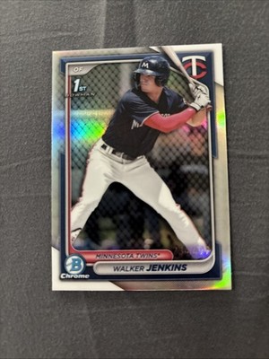 2024 Bowman Walker Jenkins Chrome Refractor 1st  /499 Twins Top Prospect 