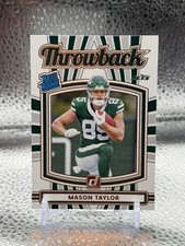 💎2025 Donruss Football Rated Rookies Throwback #28 Mason Taylor - Jets💎