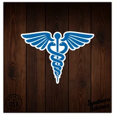 Medical Caduceus - Vinyl Decal Sticker - Car Window Laptop - ebn11909